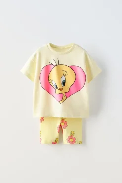 Niños ZARA 1½ - 6 Años·Camisetas|1½ - 6 Años·Leggings<CONJUNTO CAMISETA Y LEGGING CICLISTA TWEETY ™ LOONEY TUNES