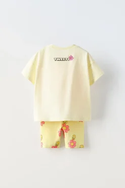 Niños ZARA 1½ - 6 Años·Camisetas|1½ - 6 Años·Leggings<CONJUNTO CAMISETA Y LEGGING CICLISTA TWEETY ™ LOONEY TUNES
