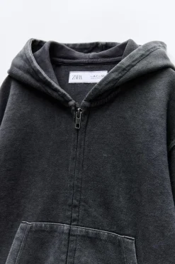 Niños ZARA 6 - 14 Años·Pantalones|6 - 14 Años·Total Look<CONJUNTO EFECTO LAVADO SUDADERA Y PANTALÓN