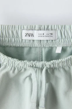 Niños ZARA 6 - 14 Años·Camisetas|6 - 14 Años·Pantalones<CONJUNTO FELPA CAMISETA Y BERMUDA BORDADO