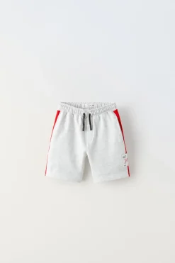 Niños ZARA 6 - 14 Años·Camisetas|6 - 14 Años·Pantalones<CONJUNTO FELPA CAMISETA Y BERMUDA BANDAS