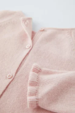 Niños ZARA 0 - 6 Meses·Punto|0 - 6 Meses·Leggings / Polainas<CONJUNTO JERSEY CHAQUETA 2 EN 1 Y PANTALÓN 100% CASHMERE