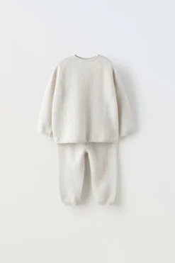 Niños ZARA 0 - 6 Meses·Punto|0 - 6 Meses·Leggings / Polainas<CONJUNTO JERSEY Y PANTALÓN 100% CASHMERE