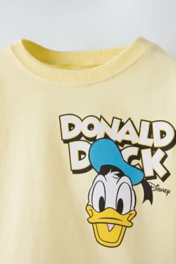 Niños ZARA 1½ - 6 Años·Camisetas|1½ - 6 Años·Pantalones / Leggings<CONJUNTO JOGGING CAMISETA Y BERMUDA PATO DONALD © DISNEY