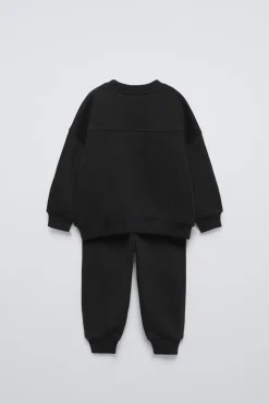 Niños ZARA 1½ - 6 Años·Sudaderas|1½ - 6 Años·Pantalones<CONJUNTO JOGGING SUDADERA Y JOGGER ETIQUETA