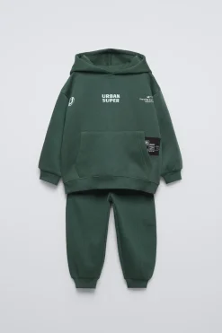 Niños ZARA 1½ - 6 Años·Sudaderas|1½ - 6 Años·Pantalones / Leggings<CONJUNTO JOGGING SUDADERA Y PANTALÓN TEXTO ETIQUETA