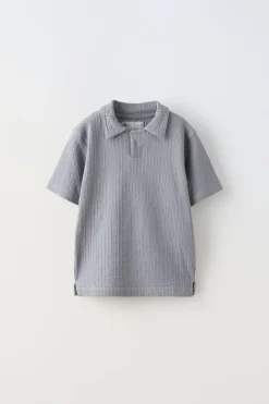 Niños ZARA 6 - 14 Años·Pantalones<CONJUNTO POLO Y BERMUDA TEXTURA