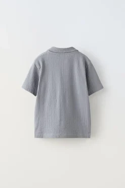 Niños ZARA 6 - 14 Años·Pantalones<CONJUNTO POLO Y BERMUDA TEXTURA