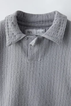 Niños ZARA 6 - 14 Años·Pantalones<CONJUNTO POLO Y BERMUDA TEXTURA