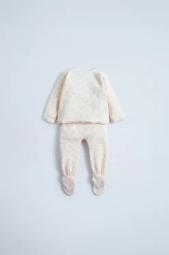 Niños ZARA 0 - 6 Meses·Camisetas|0 - 6 Meses·Leggings / Polainas<CONJUNTO RAMITAS