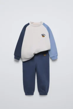 Niños ZARA 1½ - 6 Años·Sudaderas|1½ - 6 Años·Pantalones<CONJUNTO SUDADERA Y JOGGER BORDADO