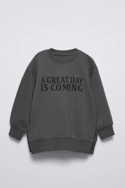 Niños ZARA 6 - 14 Años·Sudaderas|6 - 14 Años·Pantalones<CONJUNTO SUDADERA Y LEGGING RIB TEXTO