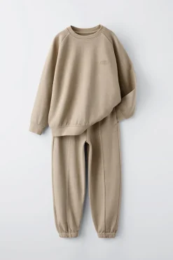 Niños ZARA 6 - 14 Años·Sudaderas|6 - 14 Años·Pantalones<CONJUNTO SUDADERA Y PANTALÓN INTERLOCK