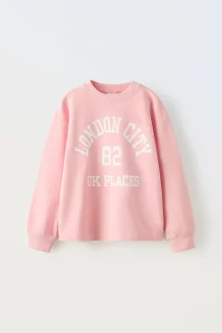 Niños ZARA 6 - 14 Años·Sudaderas|6 - 14 Años·Pantalones<CONJUNTO TEXTO SUDADERA Y PANTALÓN