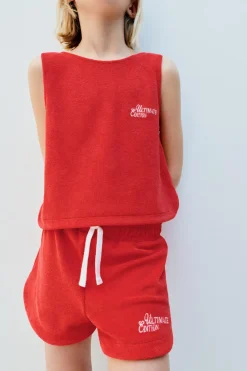 Niños ZARA 6 - 14 Años·Camisetas|6 - 14 Años·Faldas / Bermudas<CONJUNTO TOALLA CAMISETA Y BERMUDA