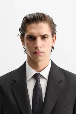 Best CORBATA 100% SEDA JACQUARD GEOMÉTRICO Hombre Accesorios