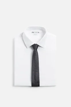 Best CORBATA 100% SEDA JACQUARD GEOMÉTRICO Hombre Accesorios