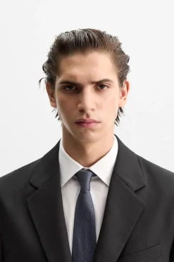 Online CORBATA 100% SEDA JACQUARD LUNARES Hombre Accesorios