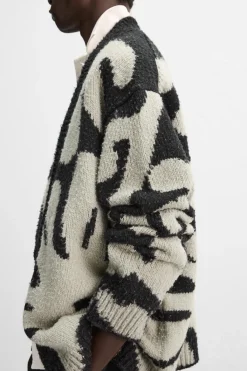 Best CÁRDGAN INTARSIA FLORAL X NANUSHKA Hombre Jerséis / Chaquetas