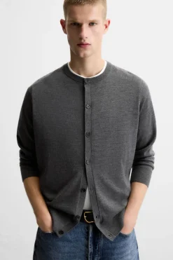 Outlet CÁRDIGAN 100% LANA LIMITED EDITION Hombre Jerséis / Chaquetas