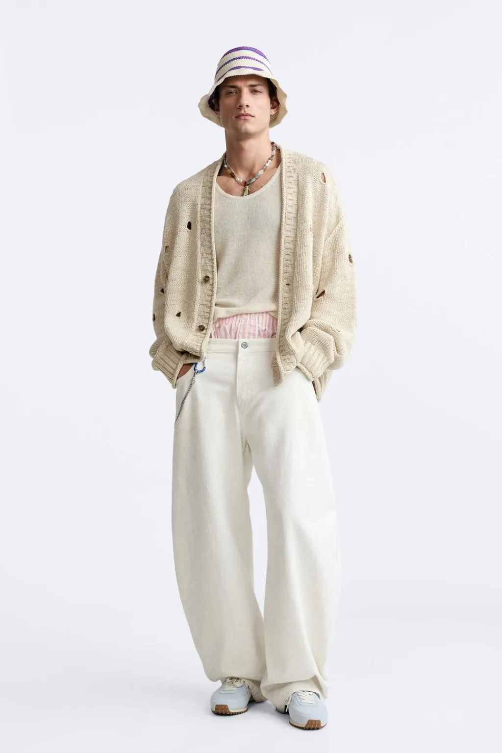 New CÁRDIGAN AGUJEROS LIMITED EDITION Hombre Jerséis / Chaquetas