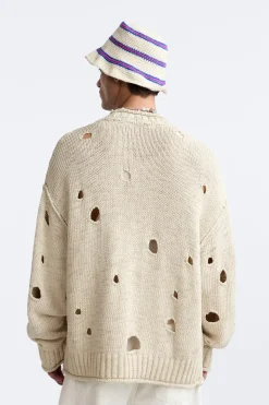 New CÁRDIGAN AGUJEROS LIMITED EDITION Hombre Jerséis / Chaquetas