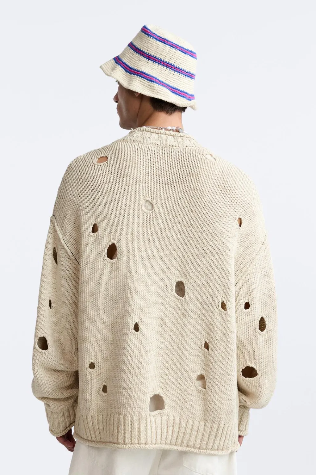 New CÁRDIGAN AGUJEROS LIMITED EDITION Hombre Jerséis / Chaquetas