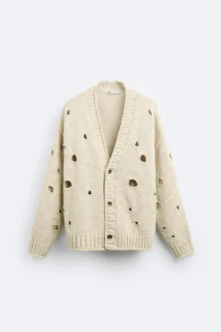 New CÁRDIGAN AGUJEROS LIMITED EDITION Hombre Jerséis / Chaquetas