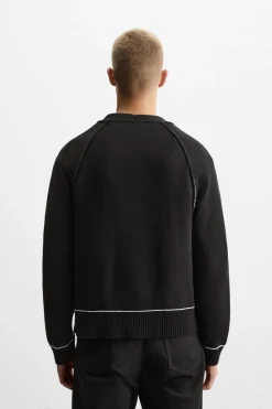 New CÁRDIGAN CINTA CONTRASTE Hombre Jerséis / Chaquetas