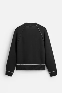 New CÁRDIGAN CINTA CONTRASTE Hombre Jerséis / Chaquetas