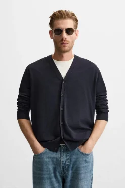 Clearance CÁRDIGAN CON SEDA Hombre Jerséis / Chaquetas