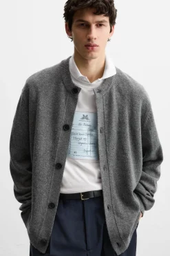 Clearance CÁRDIGAN COSTURAS REVÉS Hombre Jerséis / Chaquetas