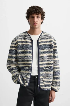 Sale CÁRDIGAN CREMALLERA JACQUARD Hombre Jerséis / Chaquetas