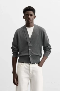 Discount CÁRDIGAN CUELLO ASIMÉTRICO Hombre Jerséis / Chaquetas