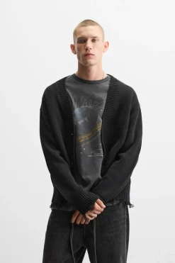 Best CÁRDIGAN ESTAMPADO GRAFFITI Hombre Jerséis / Chaquetas