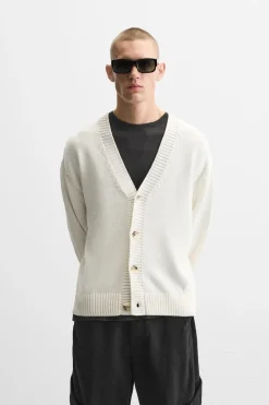 Outlet CÁRDIGAN ESTRUCTURA ALGODÓN Hombre Jerséis / Chaquetas