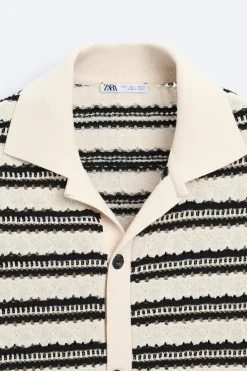 New CÁRDIGAN ESTRUCTURA RAYAS Hombre Jerséis / Chaquetas|Camisas