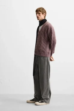 Clearance CÁRDIGAN ESTRUCTURA TRENZAS Hombre Jerséis / Chaquetas