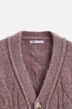 Clearance CÁRDIGAN ESTRUCTURA TRENZAS Hombre Jerséis / Chaquetas