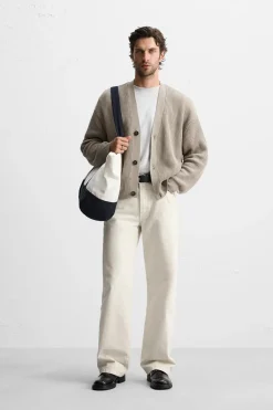 New CÁRDIGAN INTARSIA CONTRASTE Hombre Jerséis / Chaquetas