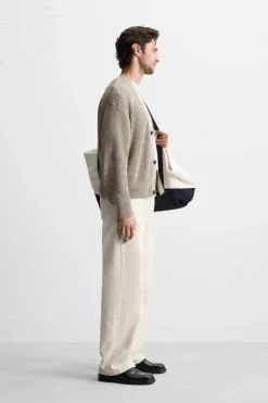 New CÁRDIGAN INTARSIA CONTRASTE Hombre Jerséis / Chaquetas