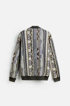 Fashion CÁRDIGAN JACQUARD ABSTRACTO Hombre Jerséis / Chaquetas