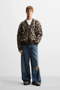 Hot CÁRDIGAN JACQUARD ANIMAL Hombre Jerséis / Chaquetas