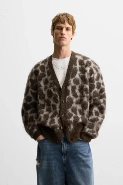 Hot CÁRDIGAN JACQUARD ANIMAL Hombre Jerséis / Chaquetas