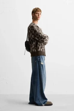 Hot CÁRDIGAN JACQUARD ANIMAL Hombre Jerséis / Chaquetas