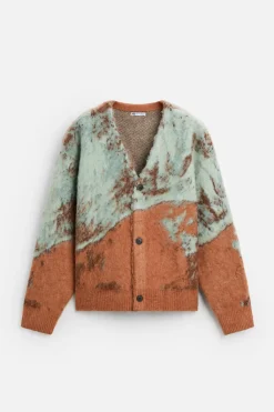 Sale CÁRDIGAN JACQUARD TEXTURA CEPILLADO Hombre Jerséis / Chaquetas