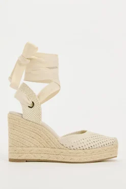 Hot CUÑA ATADA CROCHET Mujer Zapatos