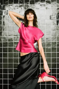 Best CUERPO SATINADO FRUNCES Mujer Tops / Bodies