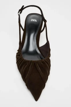 Outlet DESTALONADO FRUNCIDO EFECTO TERCIOPELO Mujer Zapatos