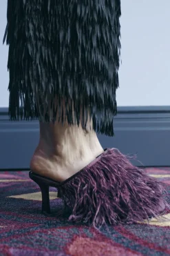 Online DESTALONADO TACÓN PLUMAS Mujer Zapatos